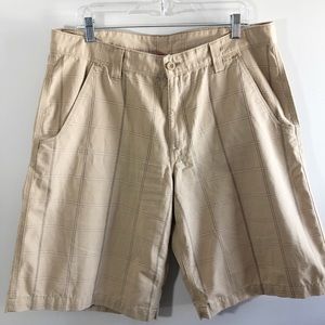 The North Face khaki pin stripe plaid shorts 36
